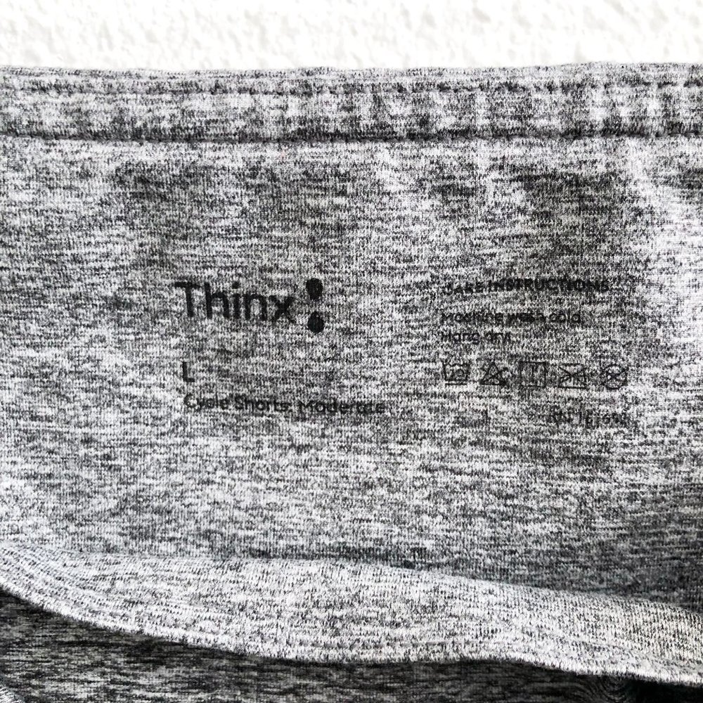 THINX Cycle Shorts In Grey Large Size - Picture 6 of 8
